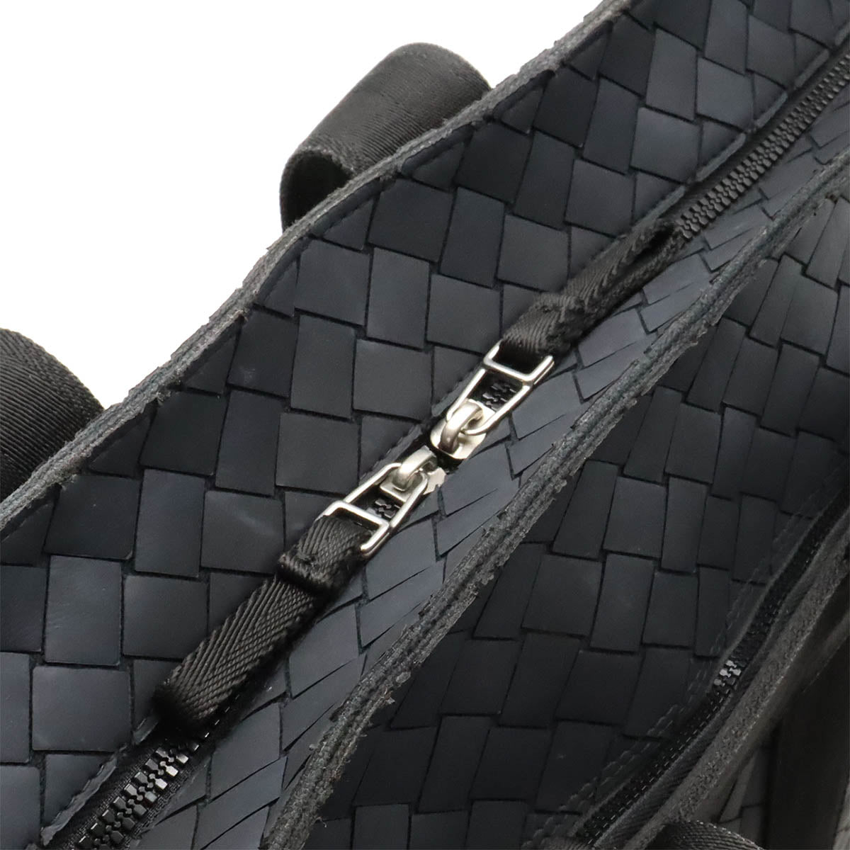 Bottega Veneta Intrecciato Rubber Tote Bag Black