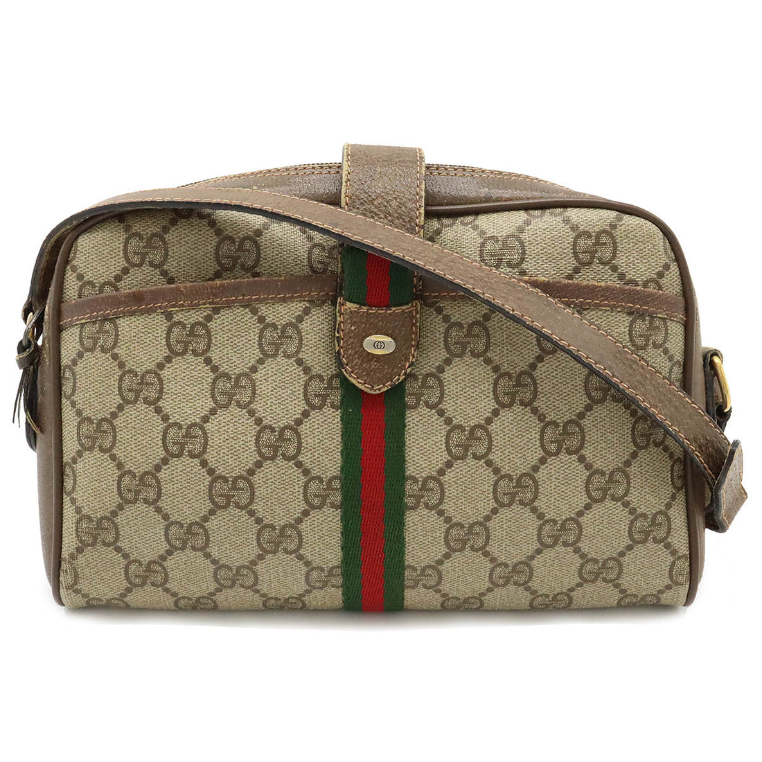 Gucci GG Plus Shoulder Bag Beige Brown