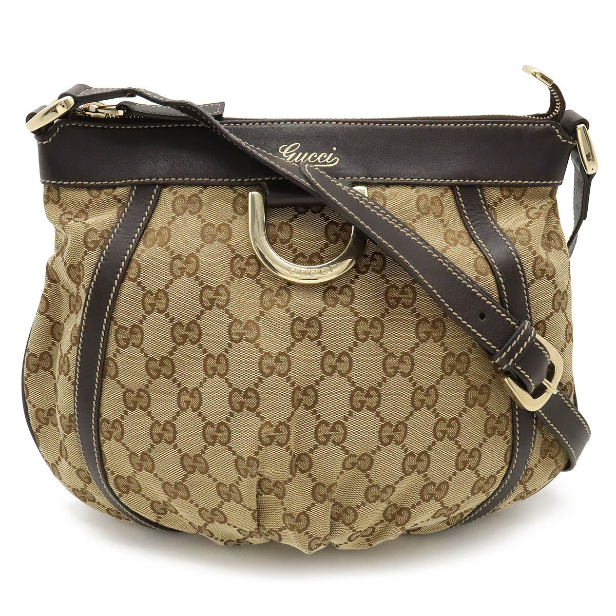 Gucci GG Canvas Abbey Shoulder Bag 203257 in Very Good Condition