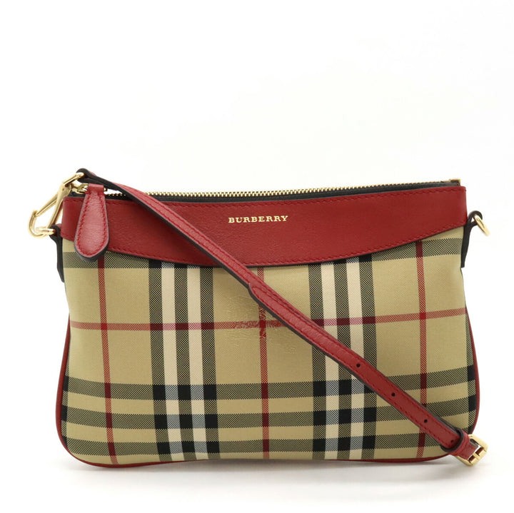 Burberry Nova Check Nylon Canvas Leather 2WAY Shoulder Bag Clutch