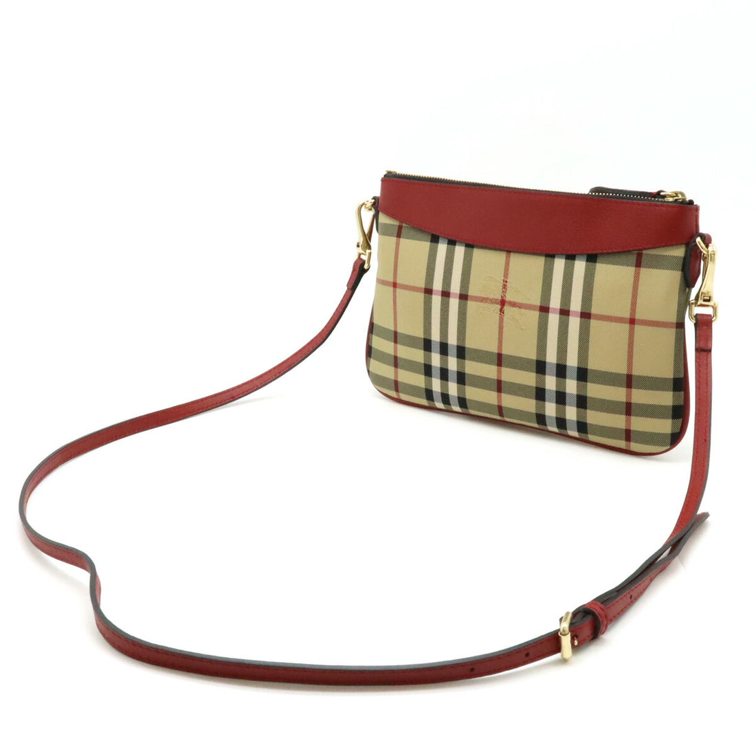 Burberry Nova Check Nylon Canvas Leather 2WAY Shoulder Bag Clutch in Great Condition