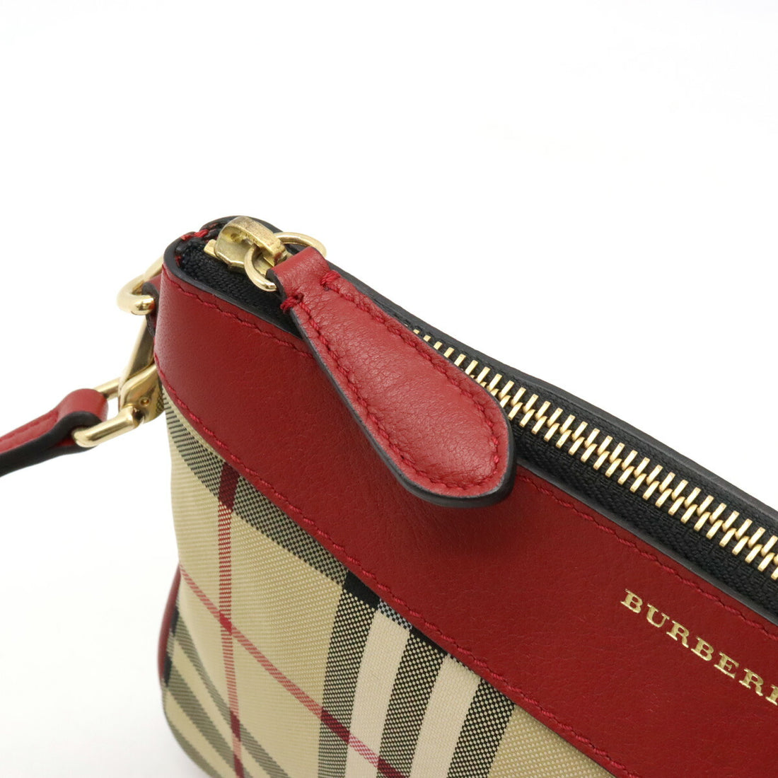 Burberry Nova Check Nylon Canvas Leather 2WAY Shoulder Bag Clutch in Great Condition