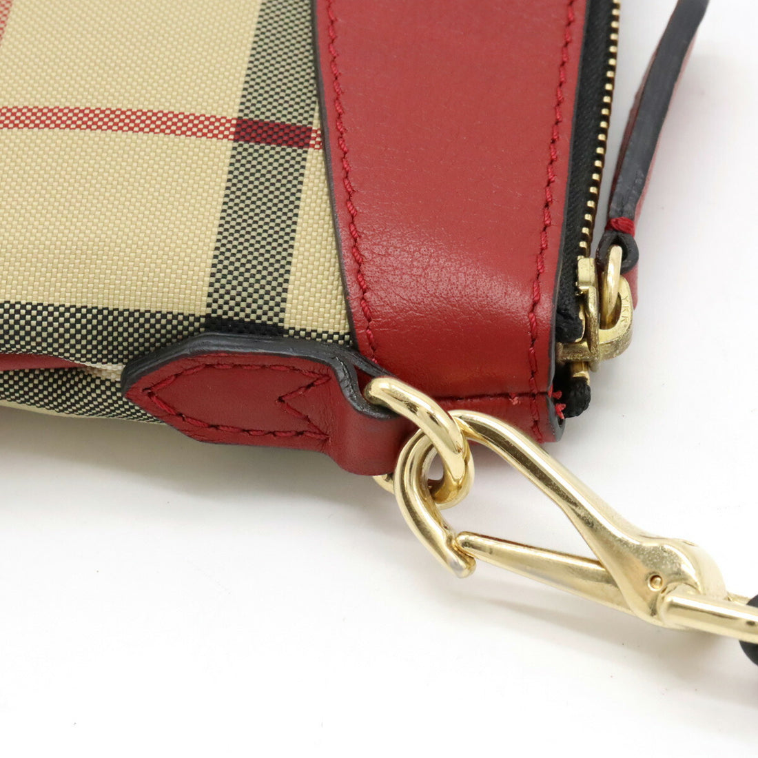 Burberry Nova Check Nylon Canvas Leather 2WAY Shoulder Bag Clutch