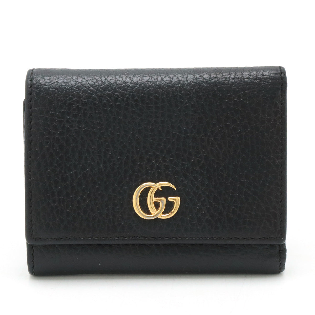 Gucci Leather GG Marmont Compact Wallet 474746 in Very Good Condition