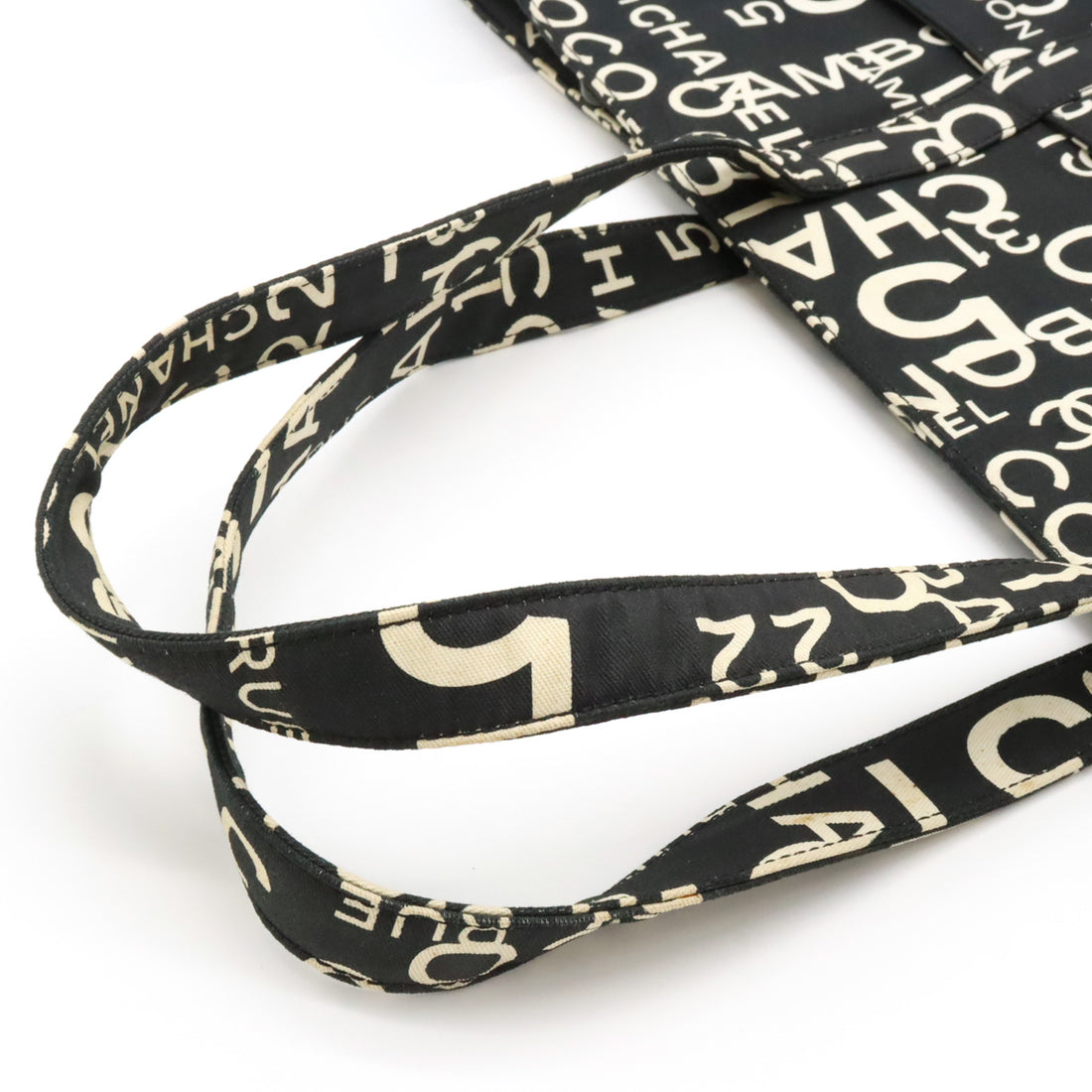 Chanel Canvas Plastic Chain Logo Tote Bag