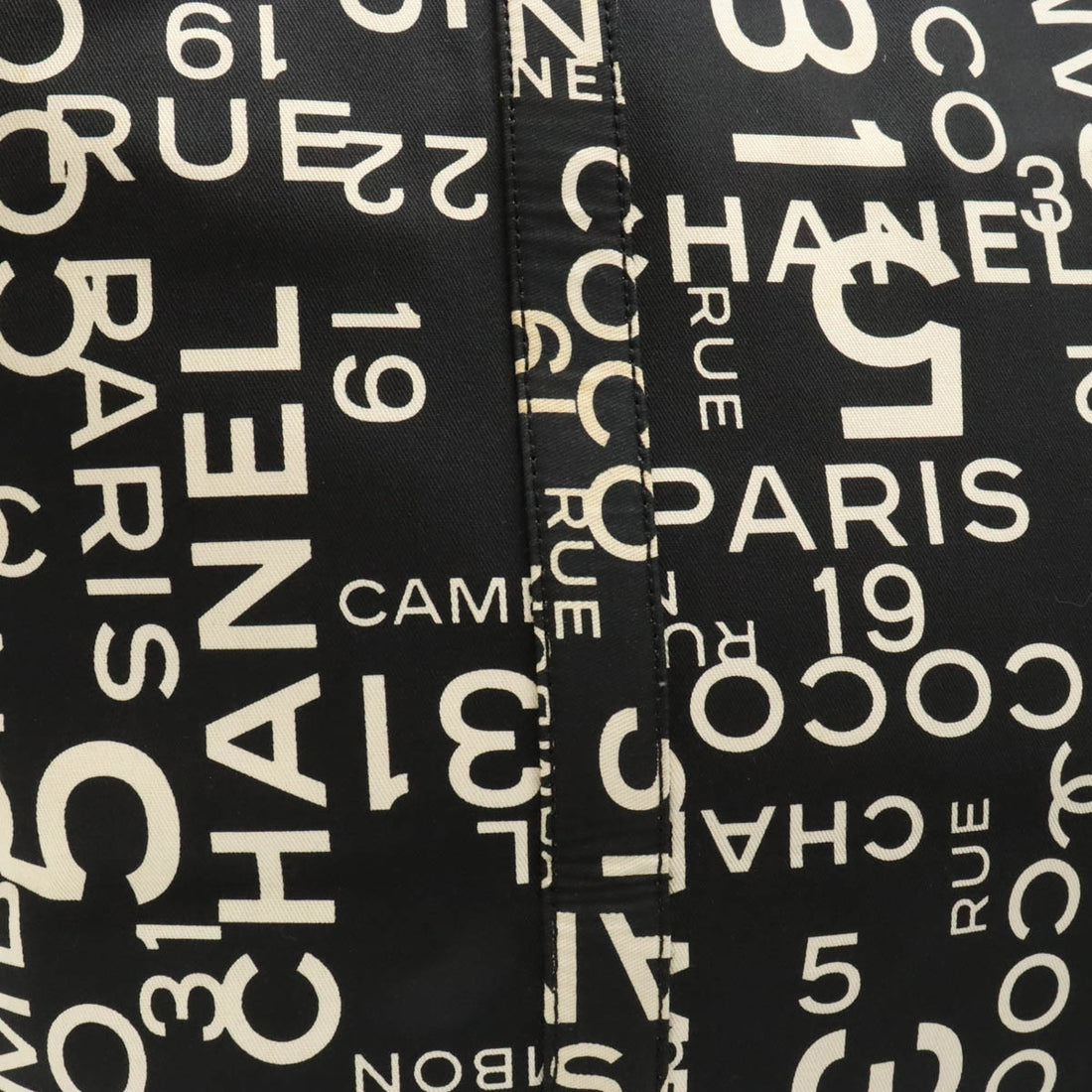 Chanel Canvas Plastic Chain Logo Tote Bag