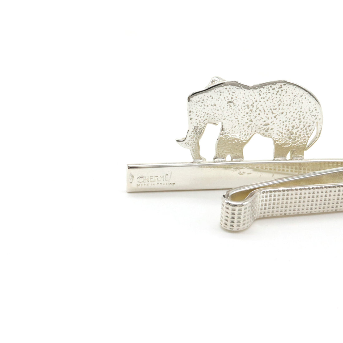 Hermes SV925 Silver Elephant Tie Pin