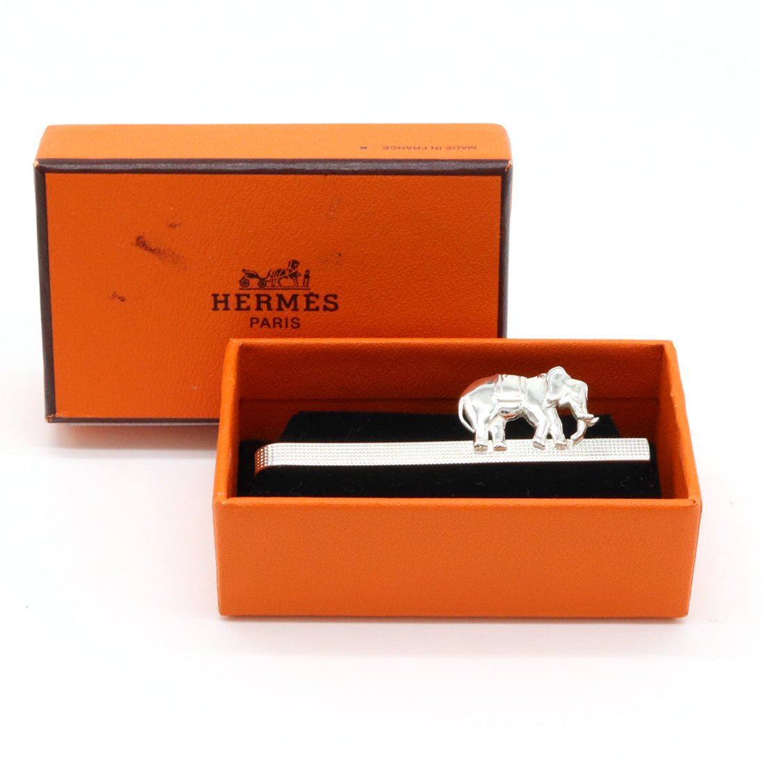 Hermes SV925 Silver Elephant Tie Pin