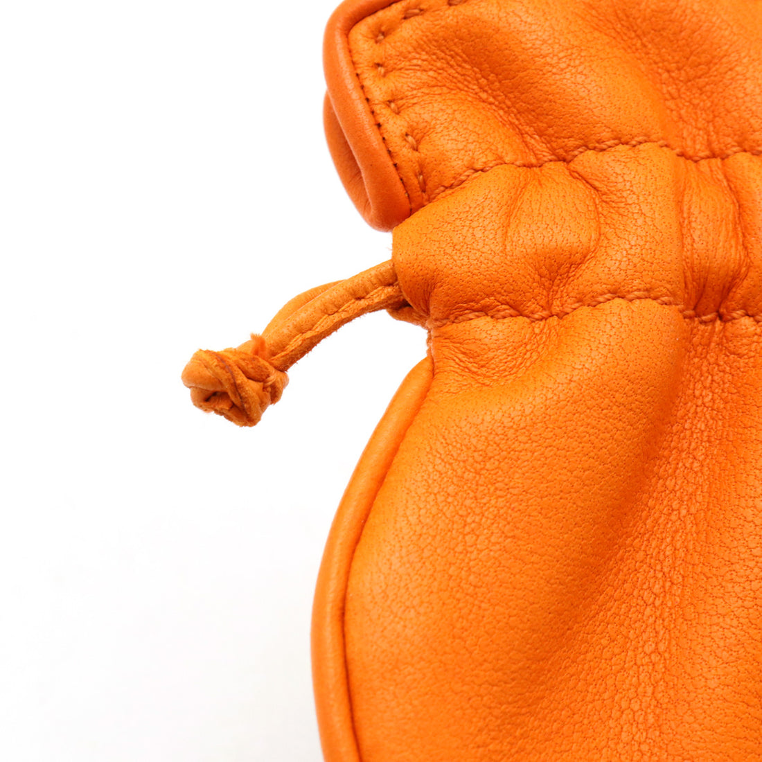 Hermes Leather Mini Drawstring Pouch