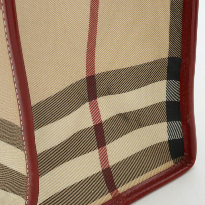 Burberry Checkered PVC/Leather Tote Bag in Very Good Condition