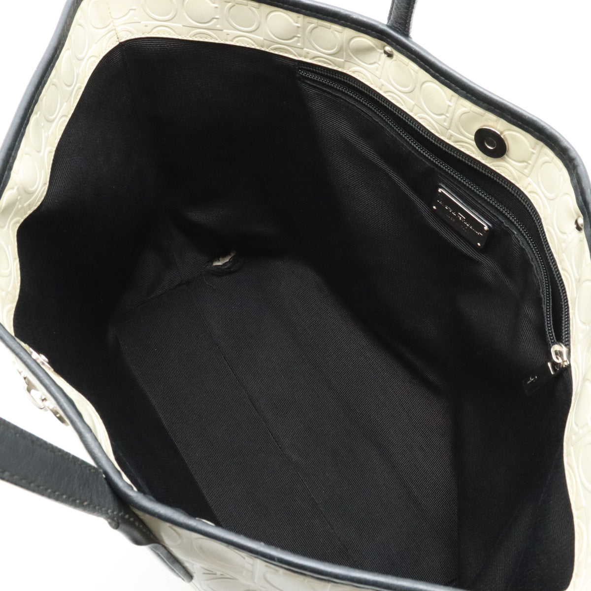 Salvatore Ferragamo Gancini Tote Bag PVC Leather