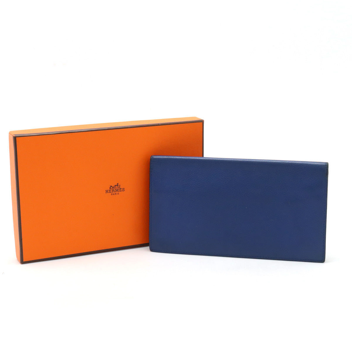 Hermes Leather/Silk Citizen Twill Long Silk-in Bifold Wallet in Very Good Condition