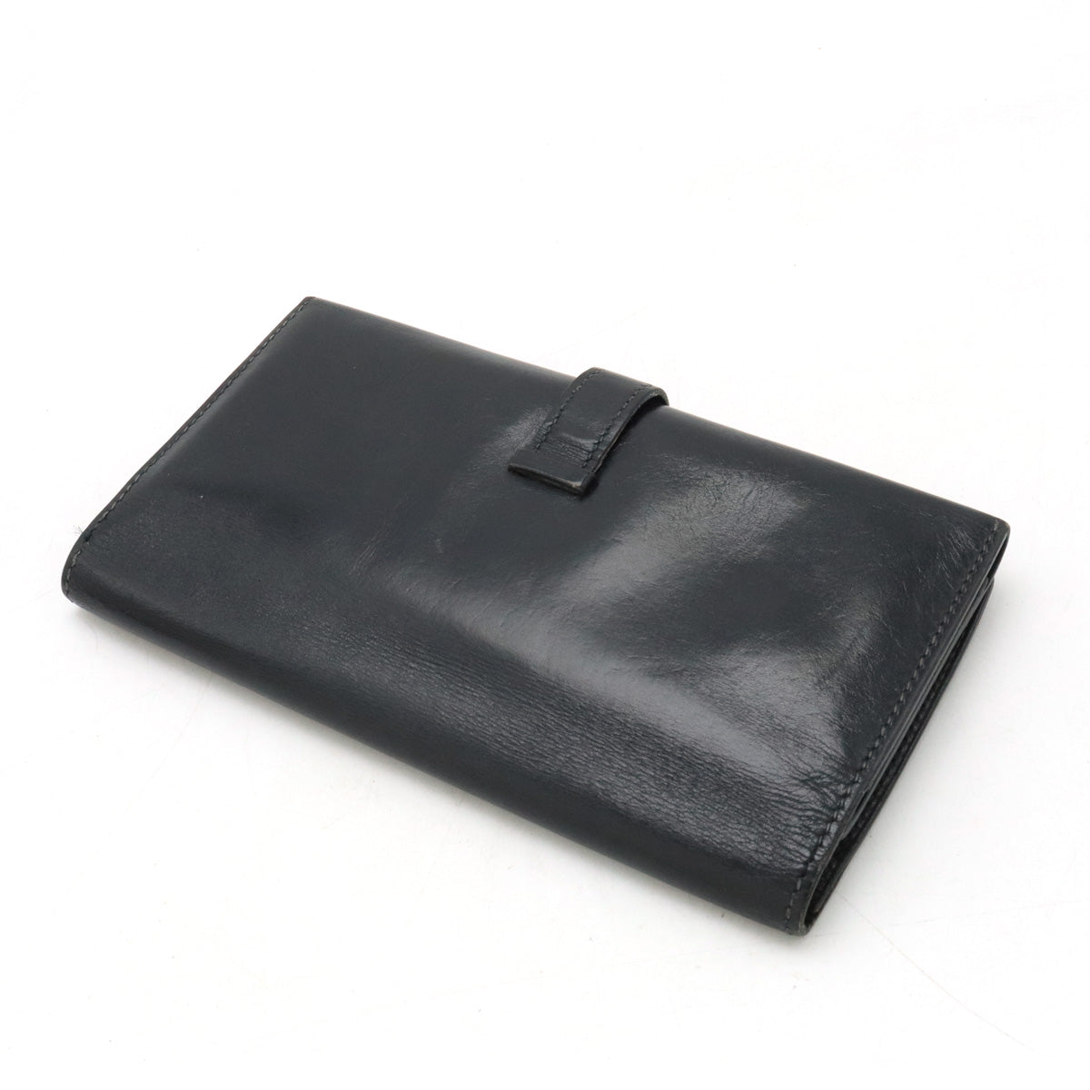 Hermes Leather Bearn 2PLIS Dupre Tri-Fold Long Wallet in Good Condition