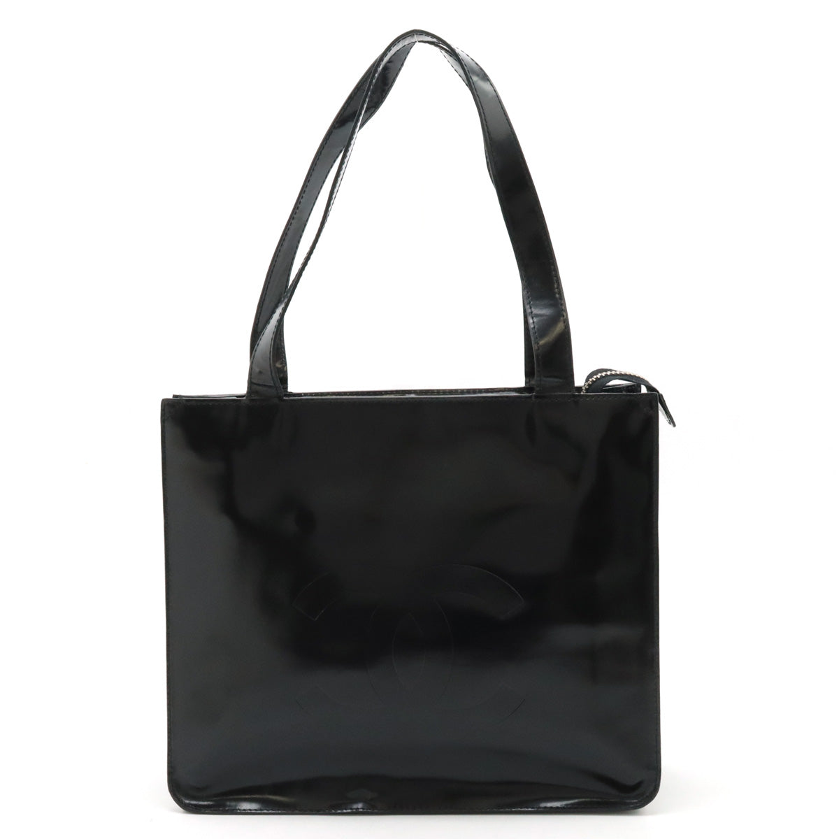 Chanel Coco Mark Logo Patent Leather Tote Bag