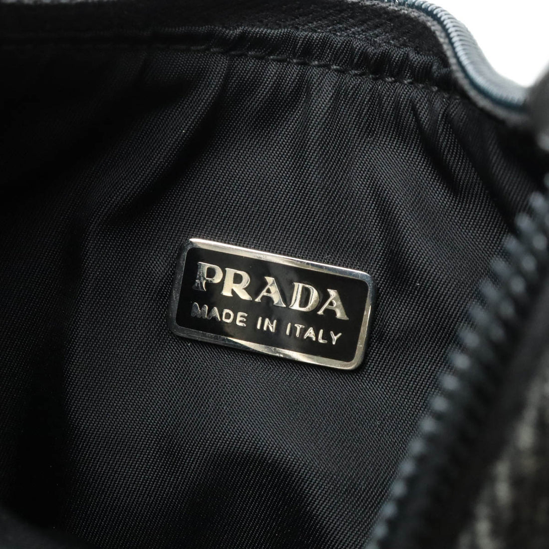 Prada Wool/Nylon Accessory Pouch Handbag MV515