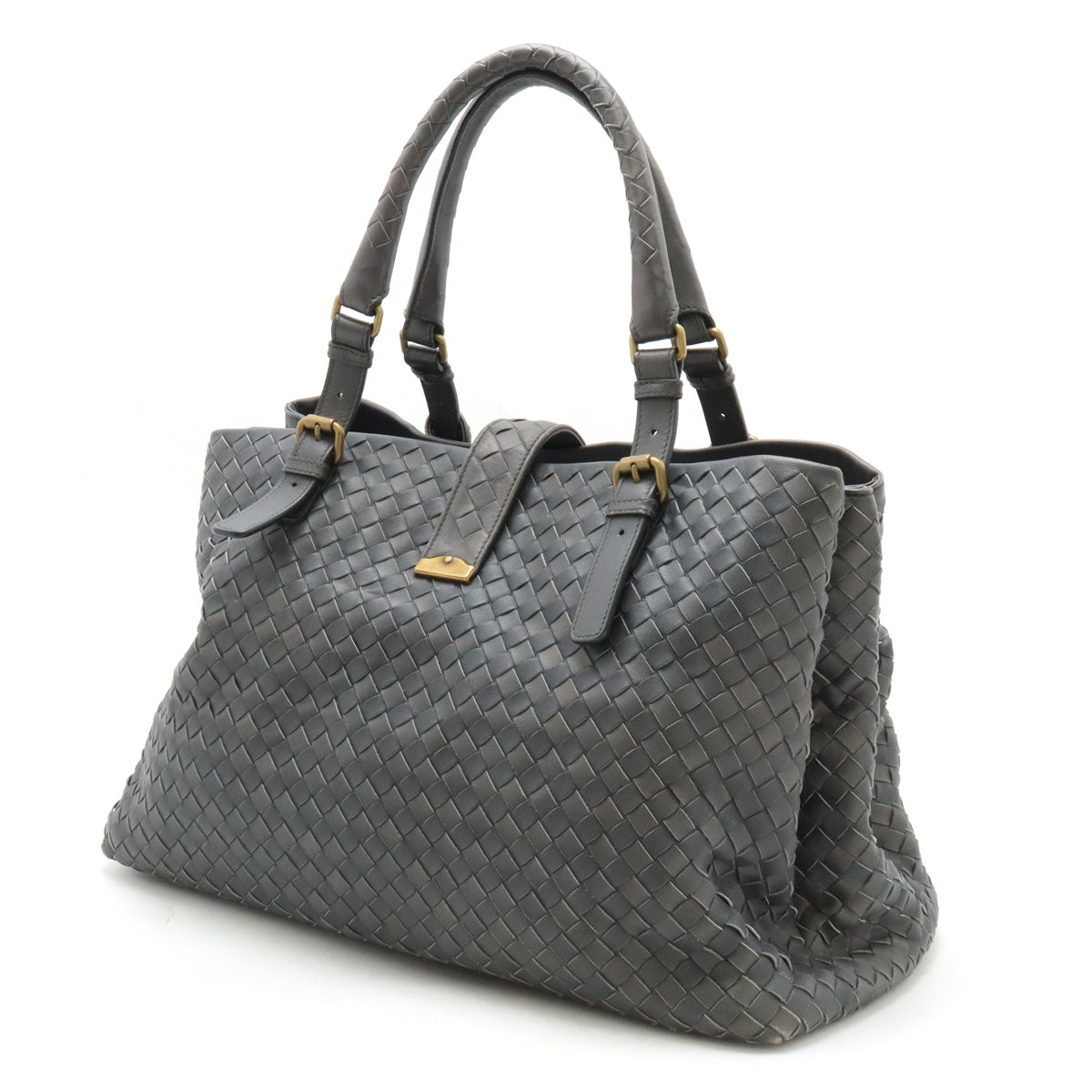 Bottega Veneta Intrecciato Leather Roma Tote Bag 171265 in Very Good Condition