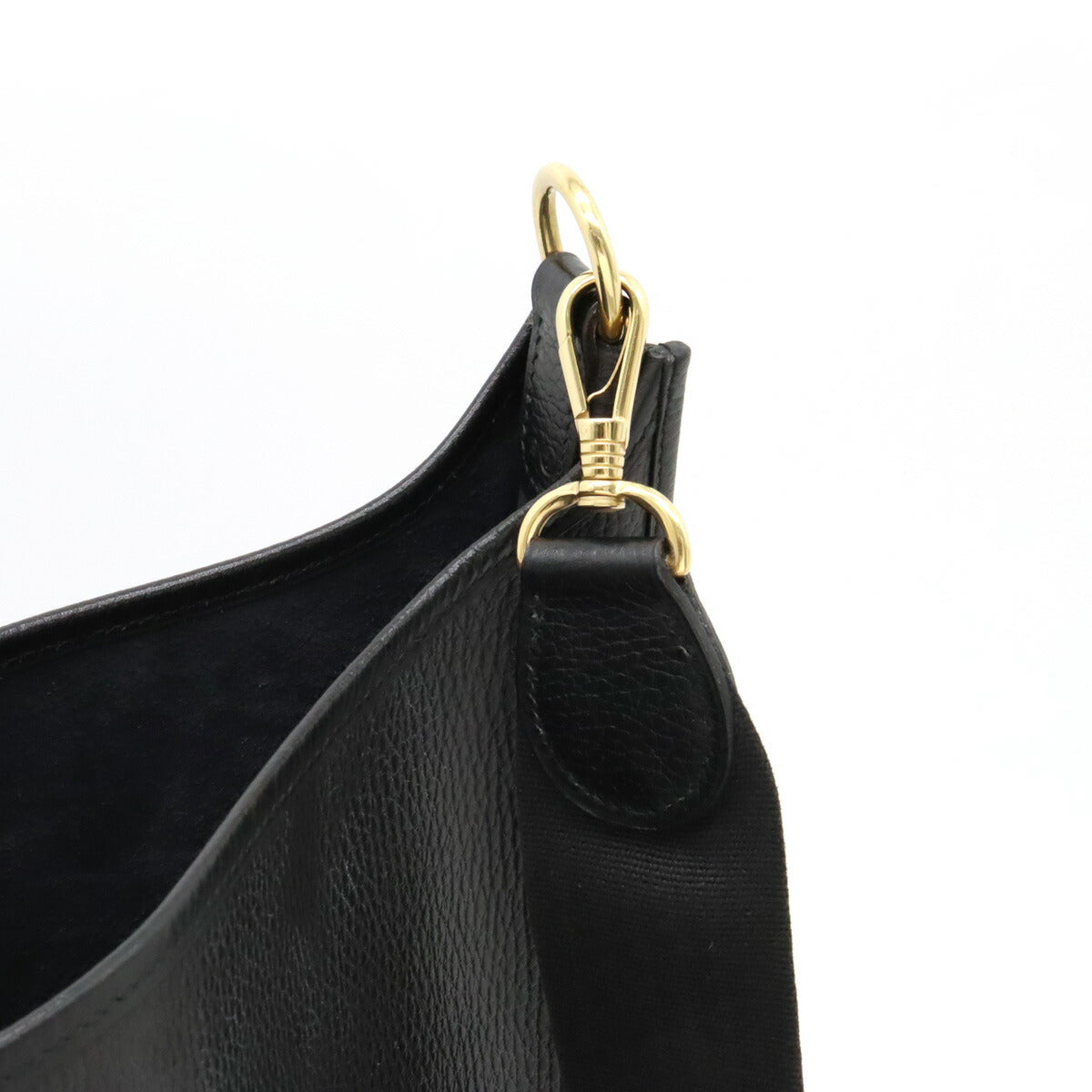 Hermes Evelyne I GM Leather Shoulder Bag Black in Very Good Condition