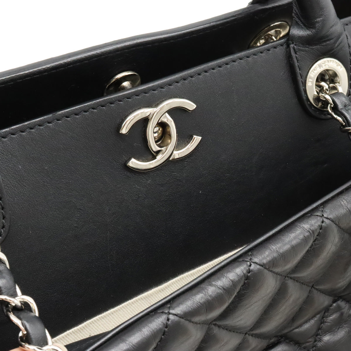 Chanel Leather Coco Mark Matelasse Portobello Tote