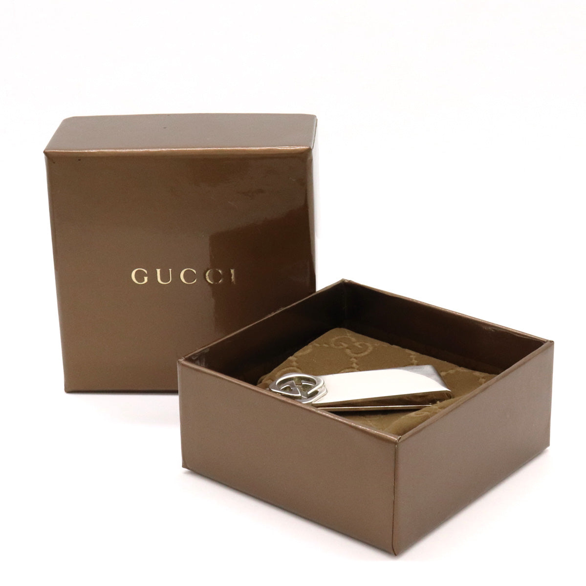 Gucci Double G Money Clip Silver 228128 in Great Condition