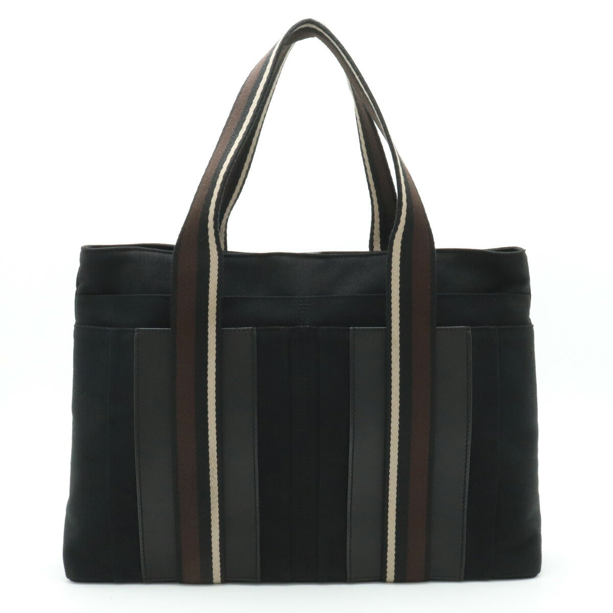 Hermes Canvas Leather Tote Bag