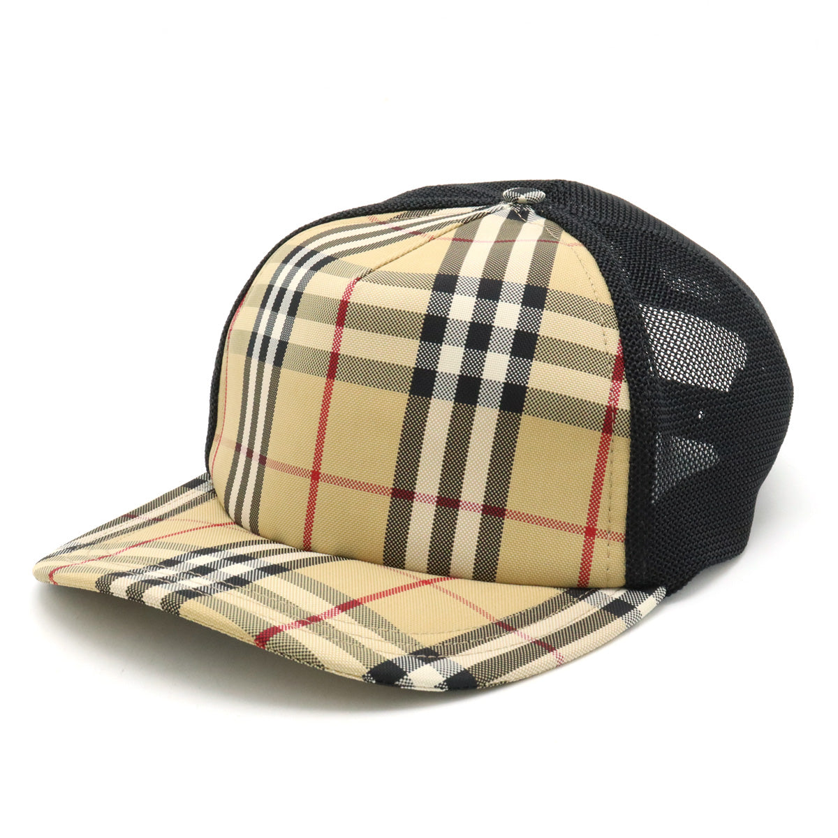 Burberry Check Mesh Nylon Baseball Cap