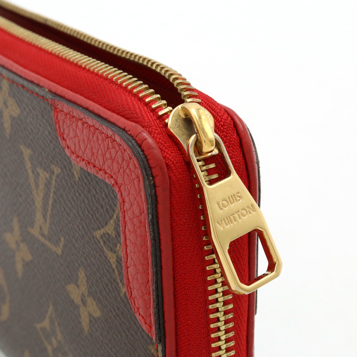 Louis Vuitton Monogram Zippy Wallet Retiro Red