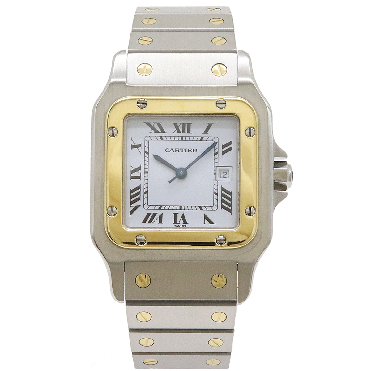 Cartier Santos Galbee LM Date SS K18YG Automatic Watch W20011C4 in Pristine Condition