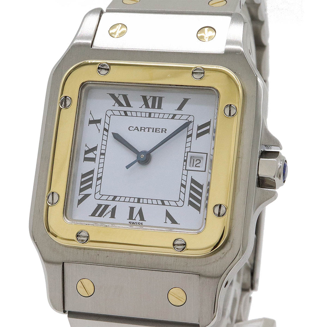 Cartier Santos Galbee LM Date SS K18YG Automatic Watch W20011C4