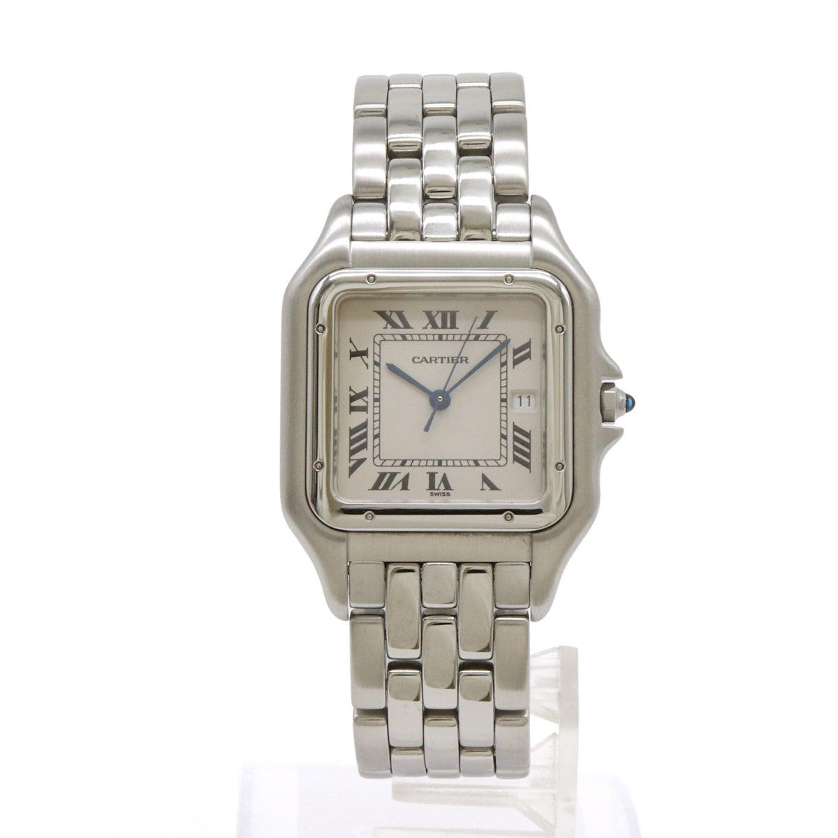 Cartier Panthere LM SS Quartz Date Ivory Dial Watch W25032P5 in Pristine Condition