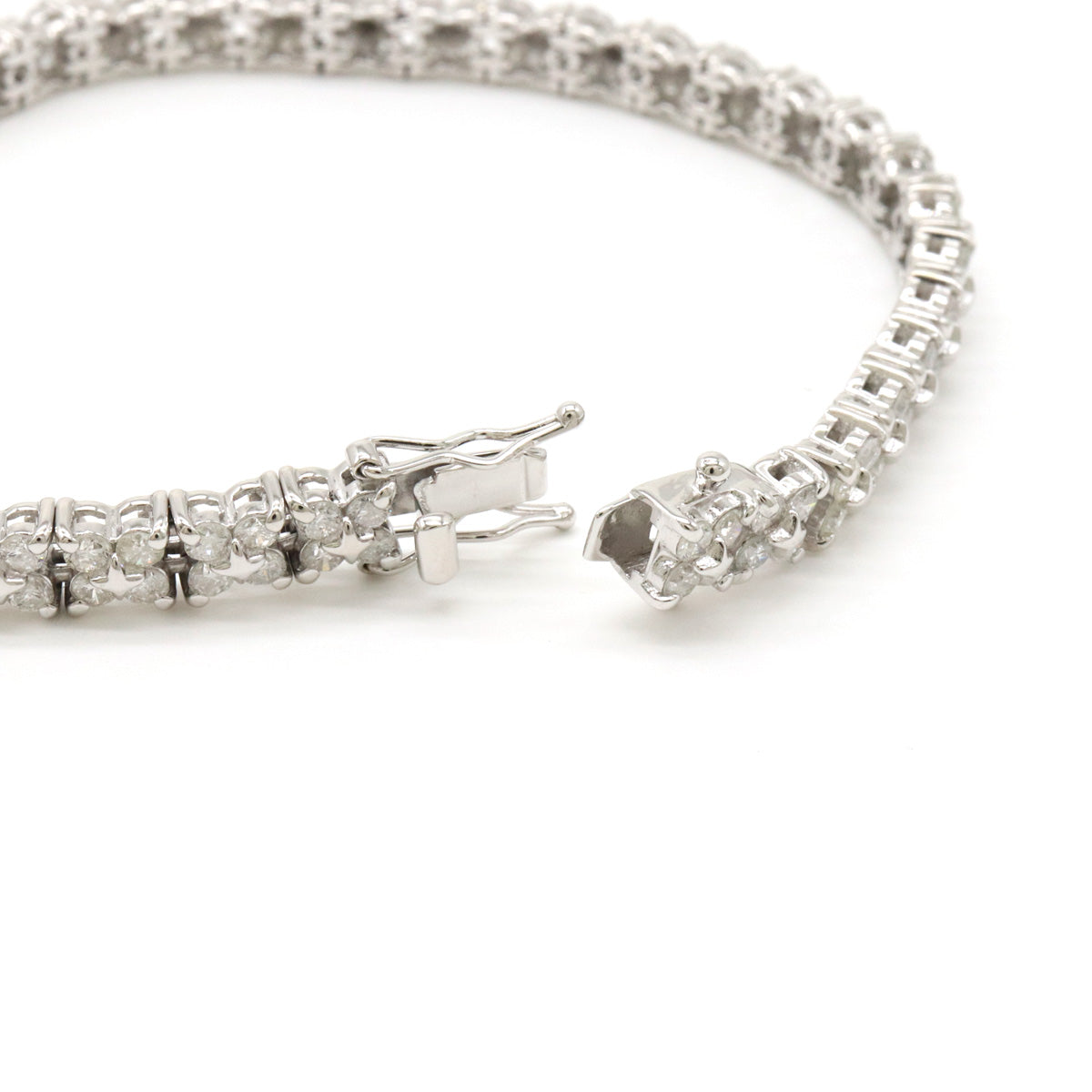 K14WG Diamond Tennis Chain Bracelet