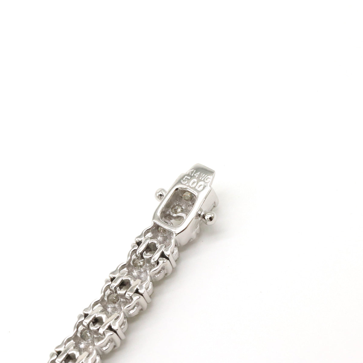 K14WG Diamond Tennis Chain Bracelet