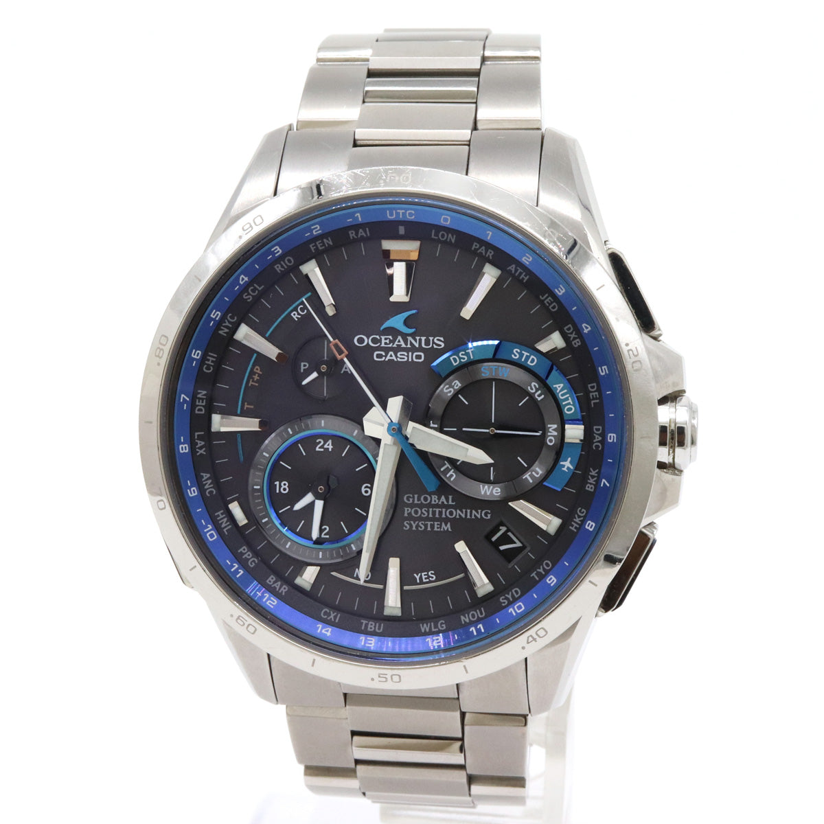 CASIO OCEANUS GPS Hybrid Solar Titanium Men's Watch OCW-G1000