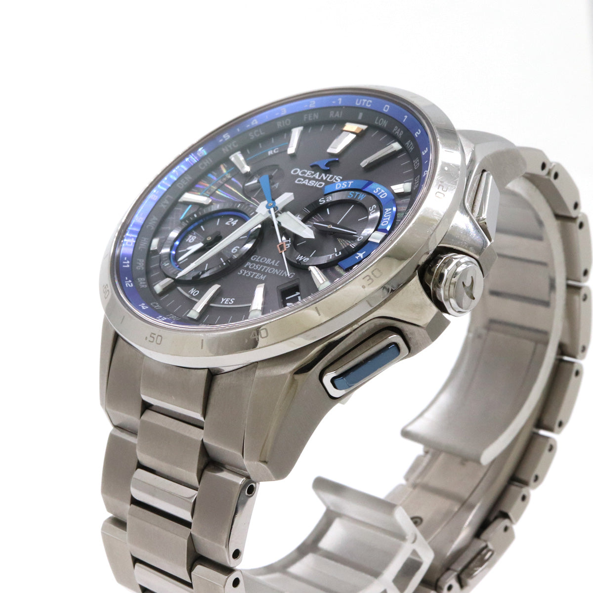 CASIO OCEANUS GPS Hybrid Solar Titanium Men's Watch OCW-G1000