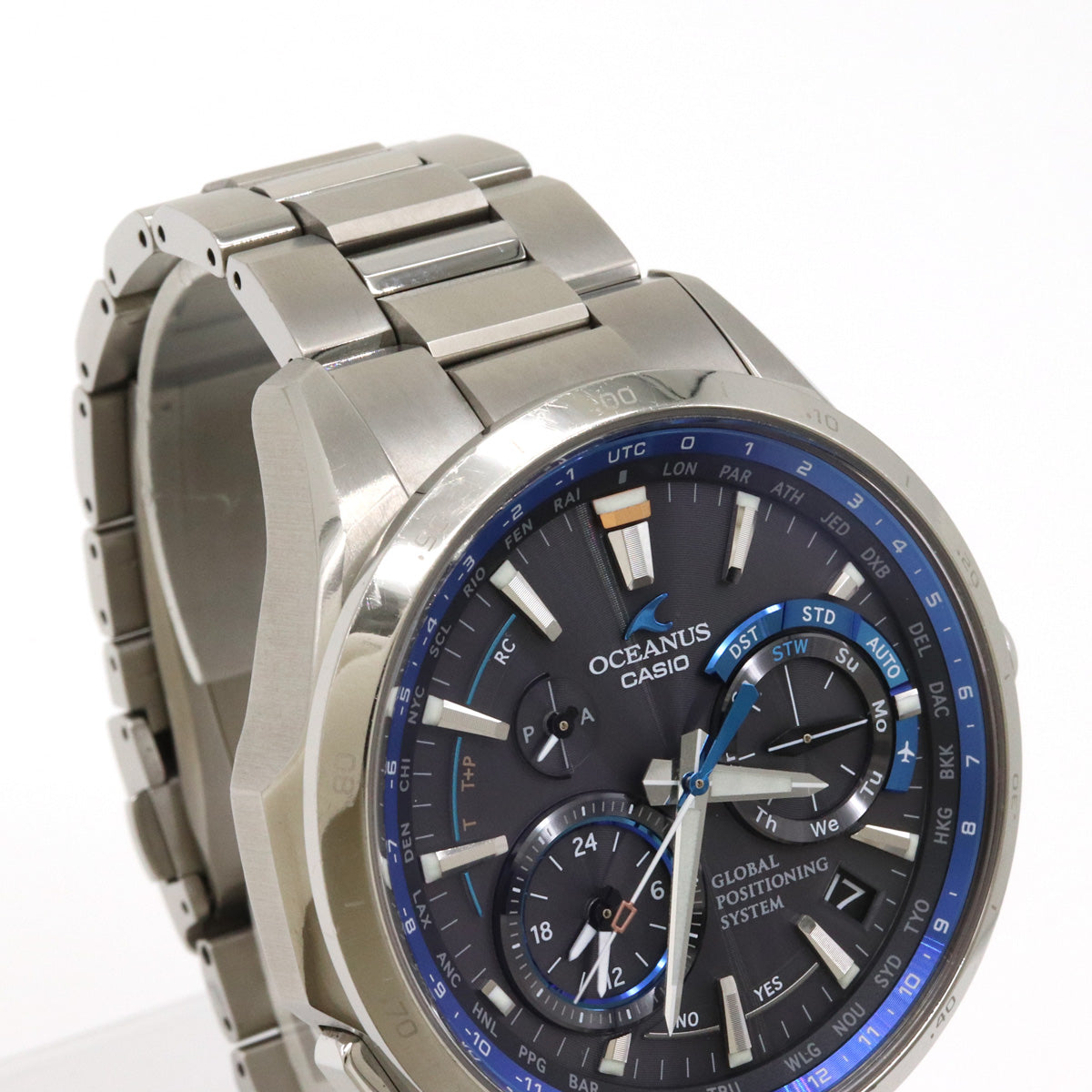 CASIO OCEANUS GPS Hybrid Solar Titanium Men's Watch OCW-G1000