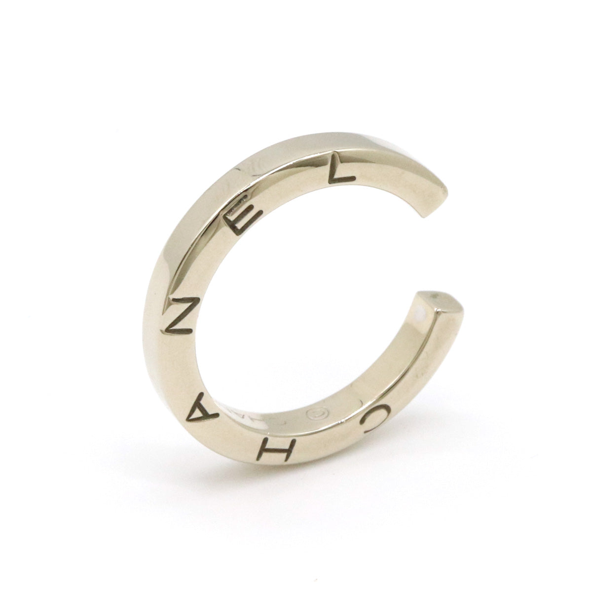 Chanel C Signature Logo Ring K18WG White Gold