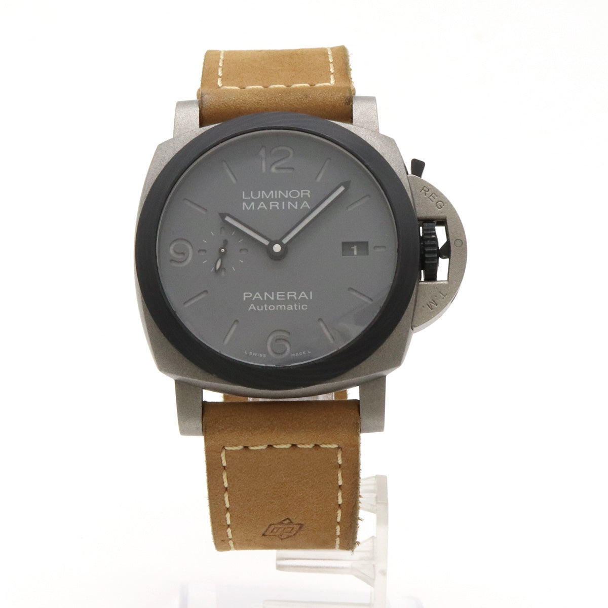 Panerai Luminor Marina TuttoGrigio Titanium Carbotech Leather Automatic Watch PAM01662 in Great Condition