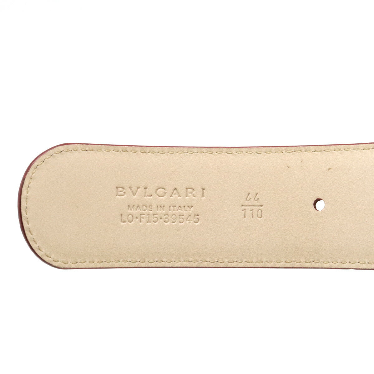 Bvlgari Leather Belt Round Logo Buckle Bordeaux