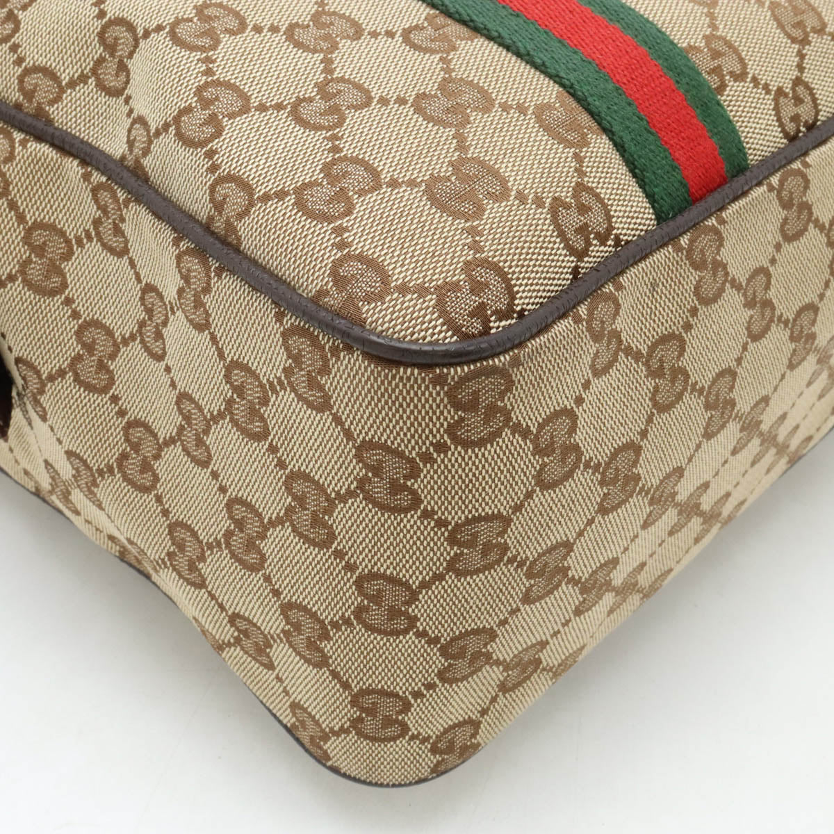 Gucci GG Canvas Sherry Line Tote Bag 189753 in Great Condition