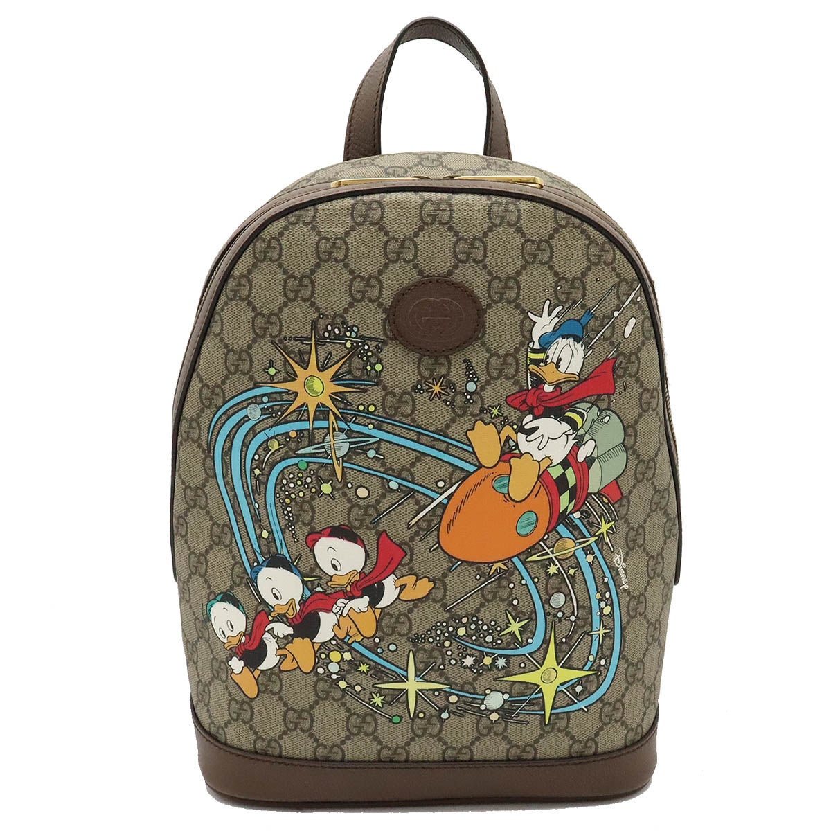 Gucci GG Supreme Disney Donald Duck Backpack PVC Leather in Great Condition