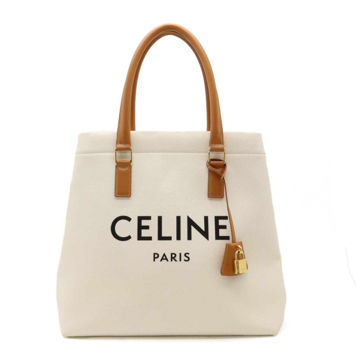 Celine Canvas Leather Horizontal Cabas Tote