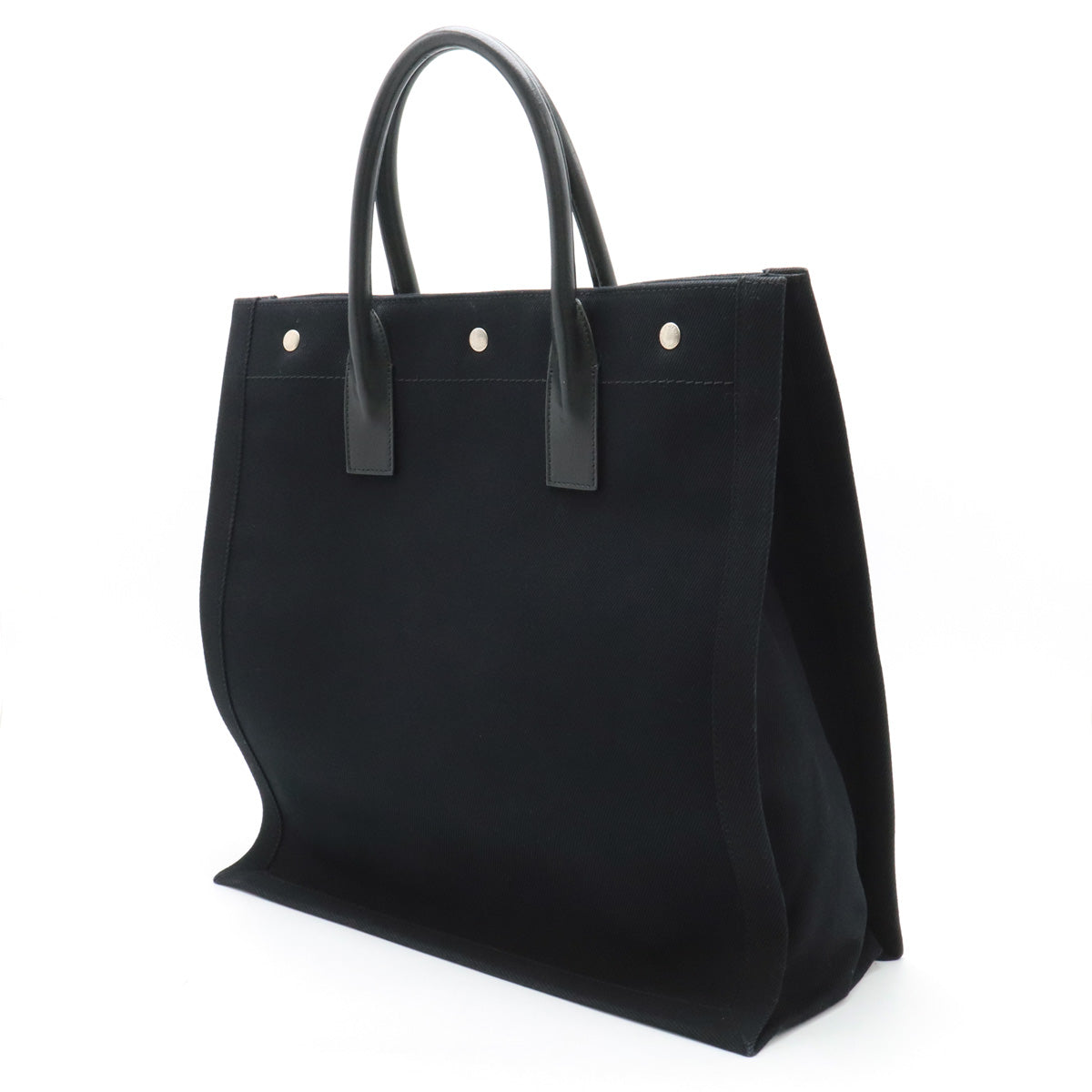 Yves Saint Laurent RIVE GAUCHE Canvas Leather Tote