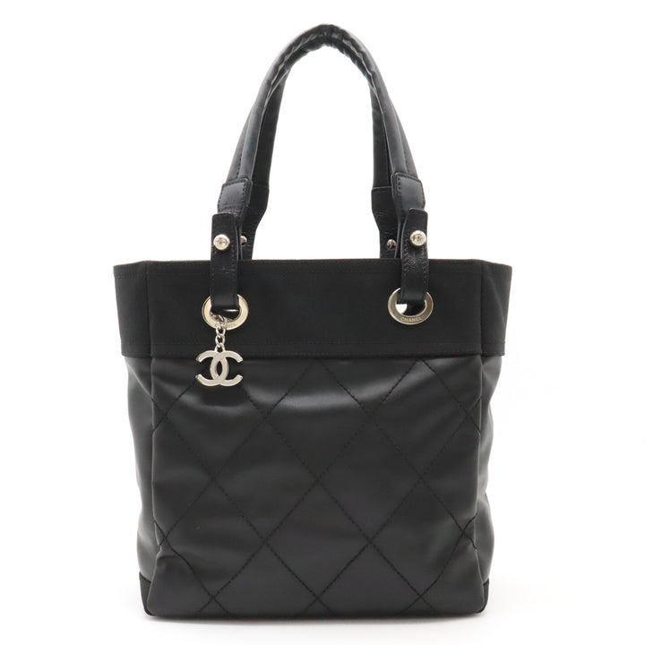 Chanel Paris Biarritz Tote PM Coated Canvas/Leather A34208