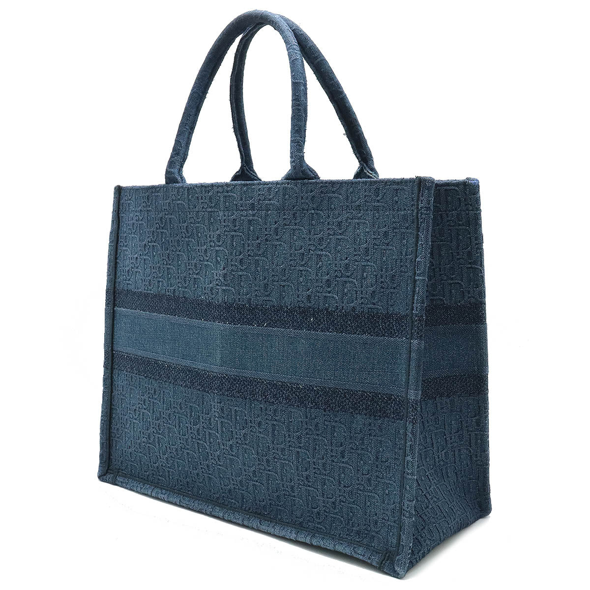 Christian Dior Book Tote Canvas Denim Blue M1286ZWAL in Great Condition