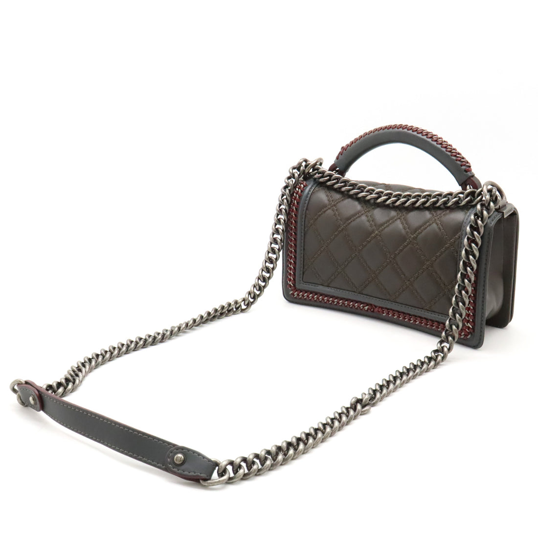 Chanel Boy Top Handle Flap Bag Leather