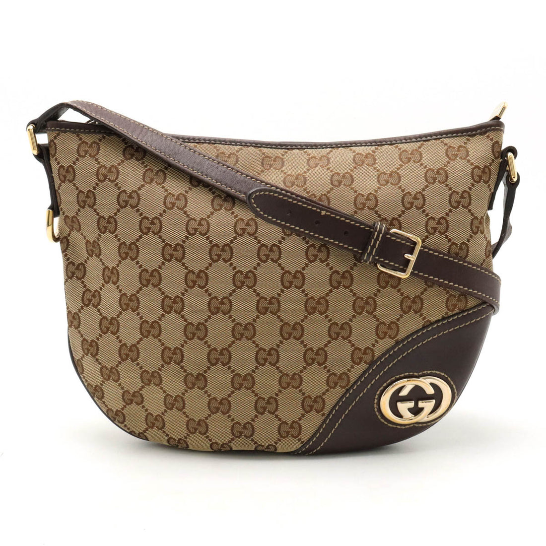 Gucci GG Canvas Leather Shoulder Bag 169998