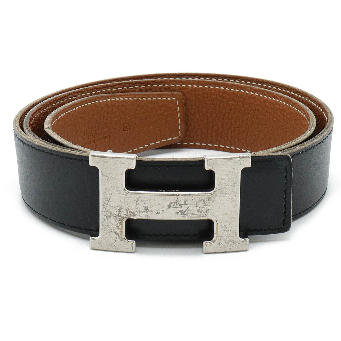 Hermes Constance H Reversible Leather Belt