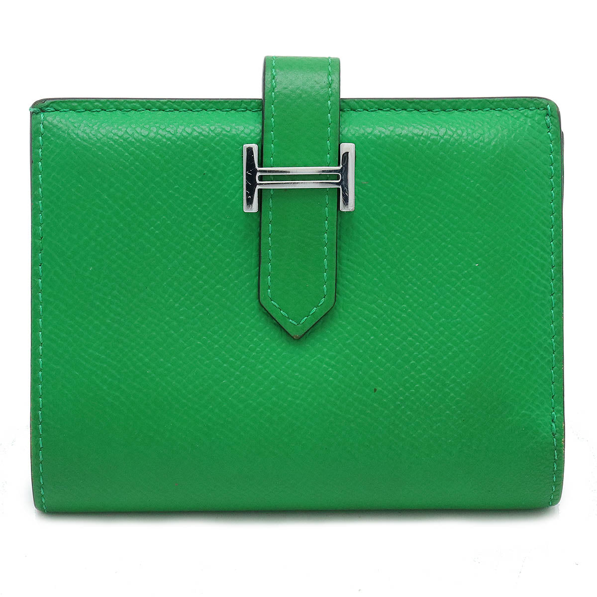 Hermes Leather Bearn Mini Compact Wallet