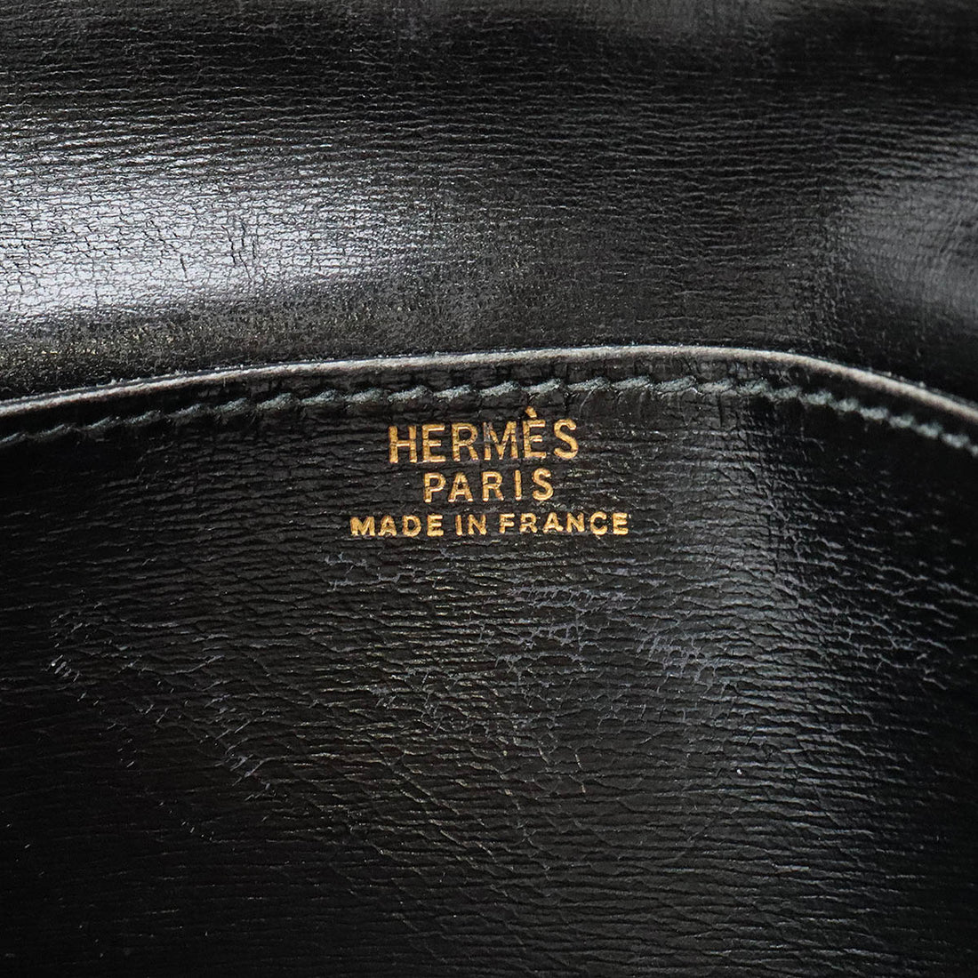 Hermes Box Calf Leather Long Wallet Black