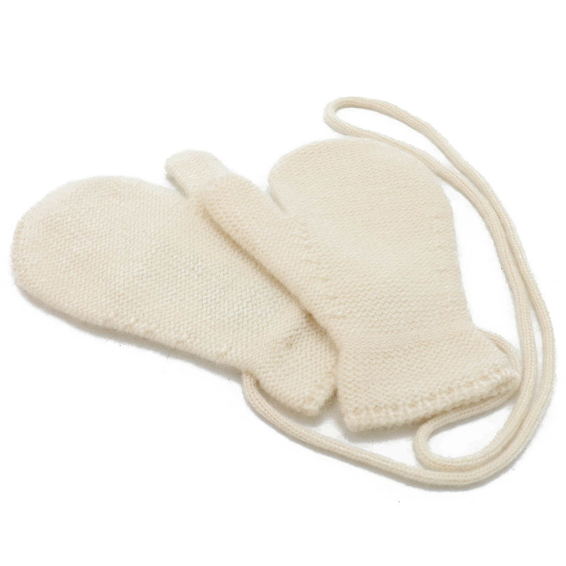 Hermes Baby Cashmere Mittens Knit Hat White