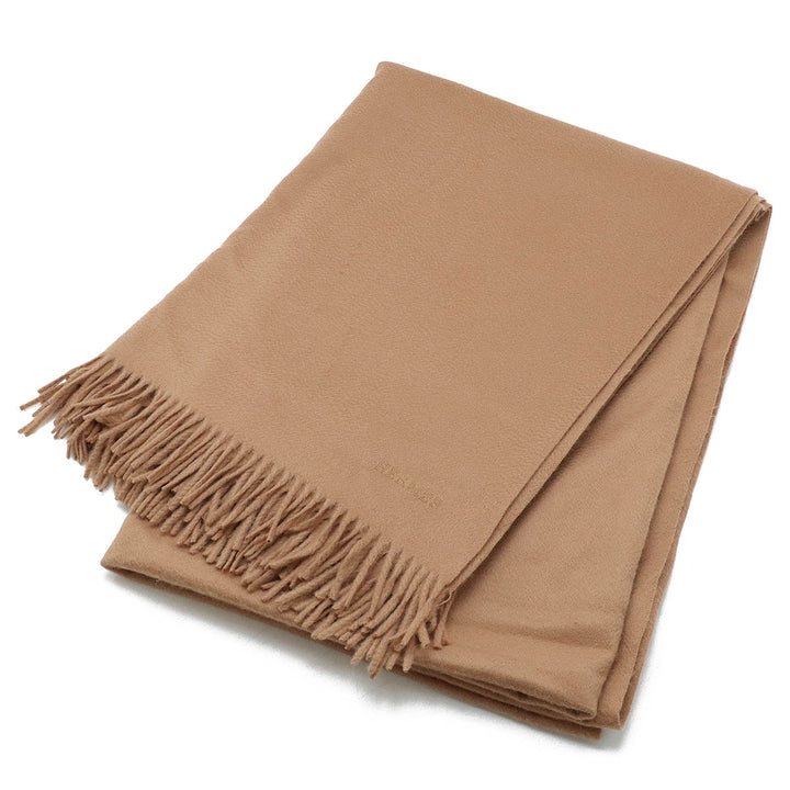 Hermes Cashmere Shawl Blanket Camel Brown